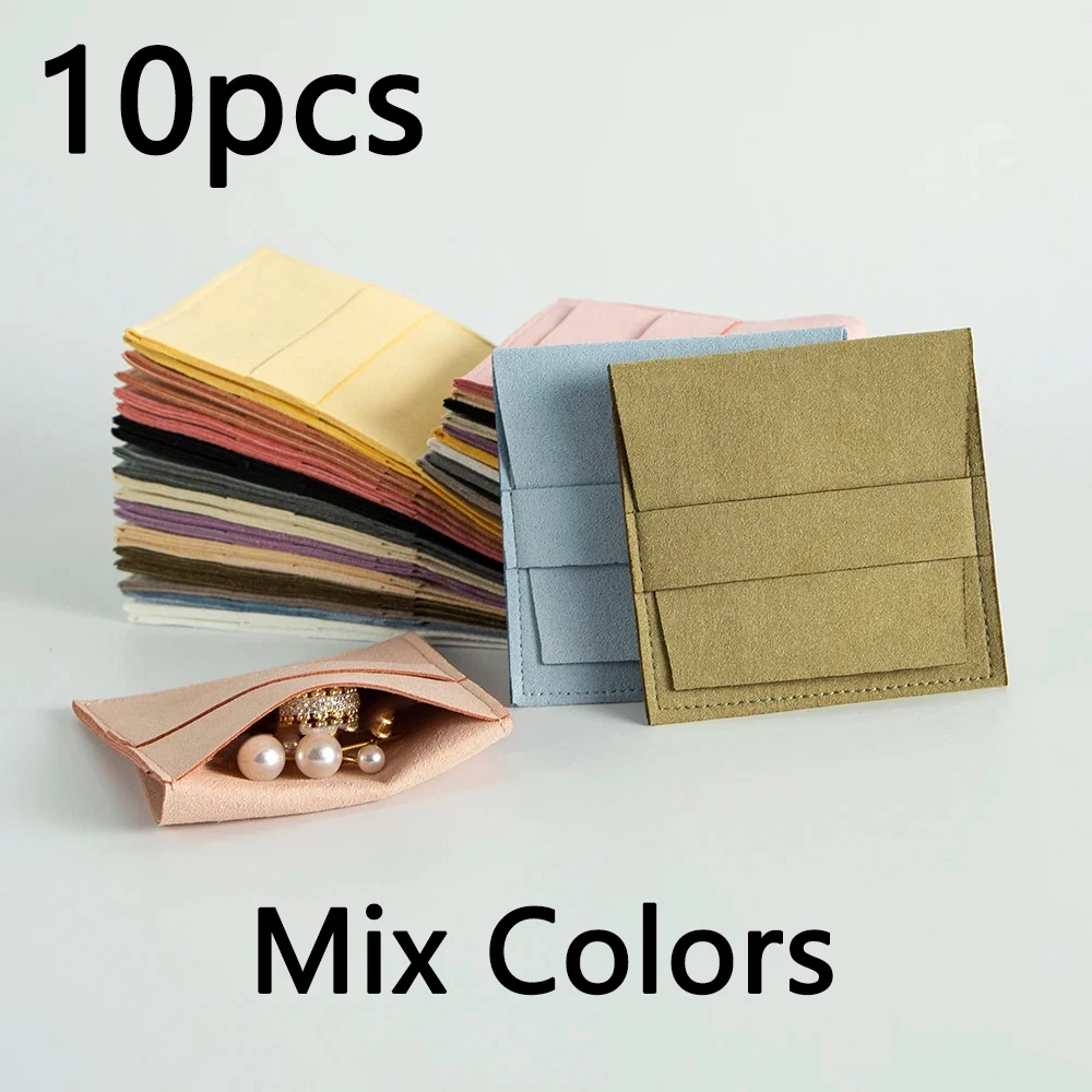50/10/1pcs Microfiber Soft Velvet Bag Jewelry Presents Pouches for Necklace Bracelets Wedding Gift Package Envelope Bags