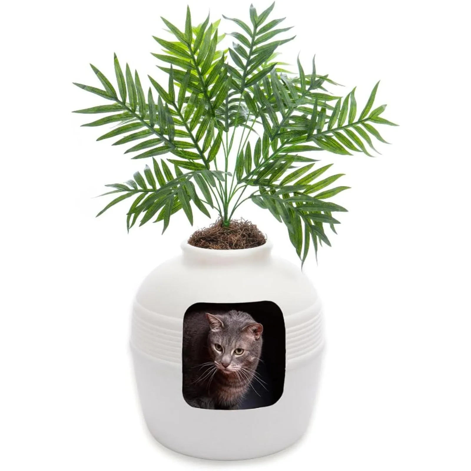 

Good Pet Stuff, The Original Hidden Litter Box, Artificial Plants & Enclosed Cat Planter Litter Box