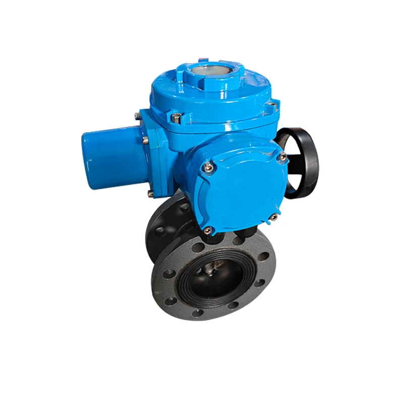 

Electric On-Off Actuator Butterfly Valve with Soft EPDM Seal Flange Type