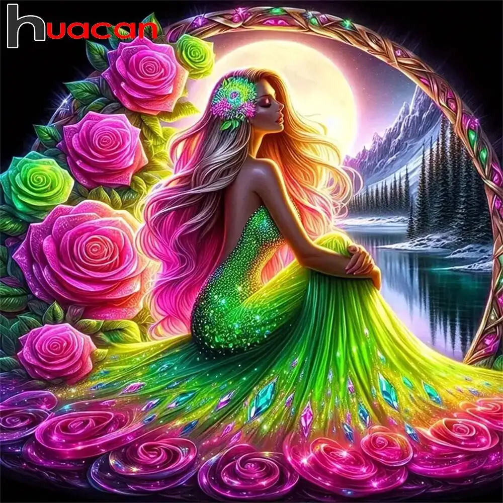 Huacan Diamant Malerei Tier Hund Neuheiten Diamant Mosaik Cartoon Mirroe Kunst Wohnkultur Diy Geschenk Strass Bilder