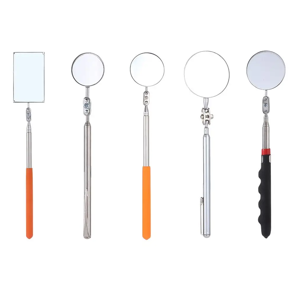 Handheld Car Mechanical Repair Round Mirror Car Tools 360 Retractable Angle View Telescopic Inspection Detection lens