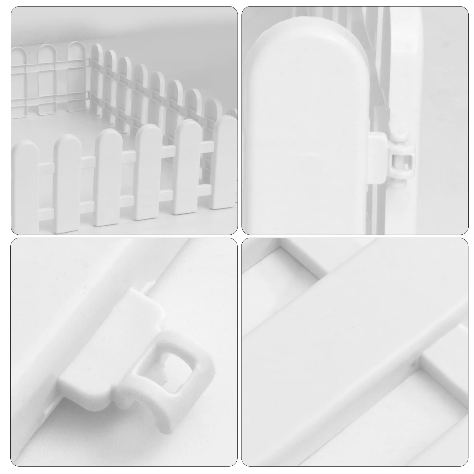 

5pcs Decorative White 50X13Cm Pvc Garden Fence For Courtyard Outdoor Indoor Use Rot Proof Fairy Garden Christmas Decoration