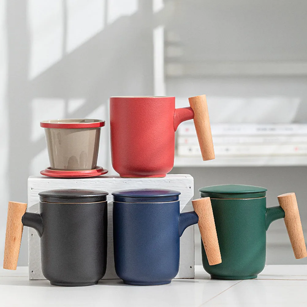 

1Set Large Capacity Portable Glass Infuser Bottle For Office Travel Leakproof Separation Cup Ceramic Tea Mug Tea Water Bottle