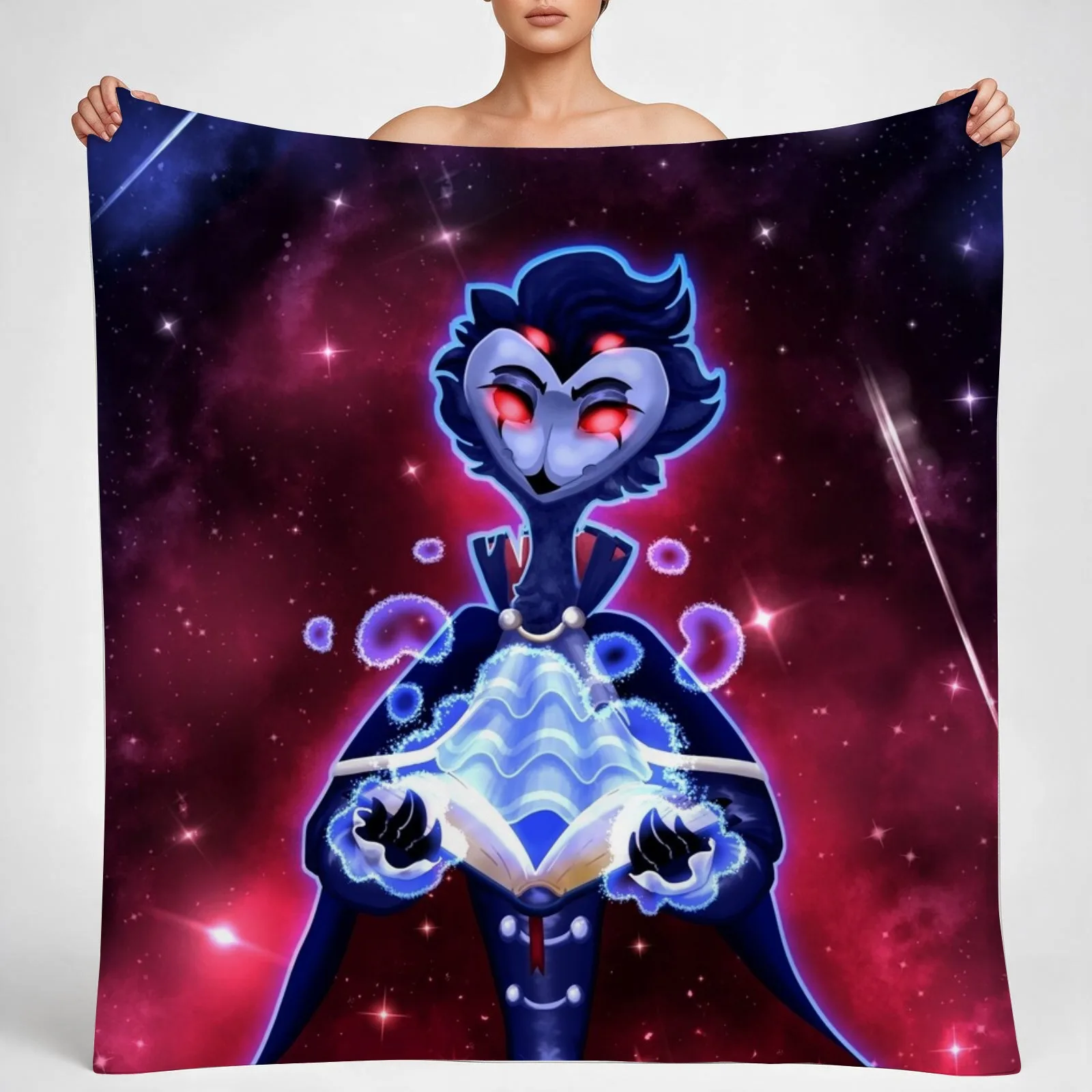 Stolas With Portal (Helluva Boss) Throw Blanket couch cozy soft plush fuzzy picnic outdoor blanket