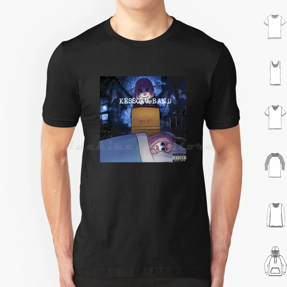 Kessoku-Nightmare T Shirt 6Xl Cotton Cool Tee Bocchi The Kessoku Kessoku Band Anime Japan Japanese Distortion Parody Meme