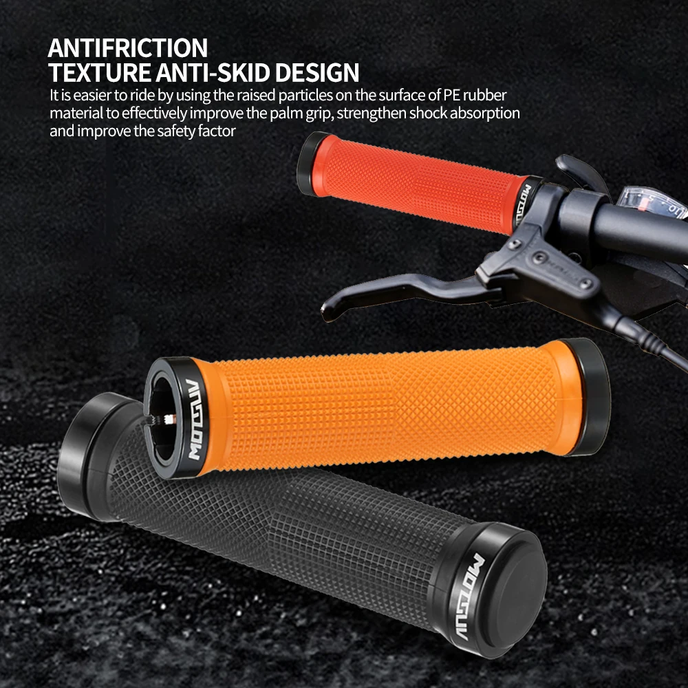 MOTSUV Bicycle Grips MTB Cycling Alluminium Alloy Lockable Handle Grip Anti Slip Grips for MTB Bike Handlebar Bicycle Parts