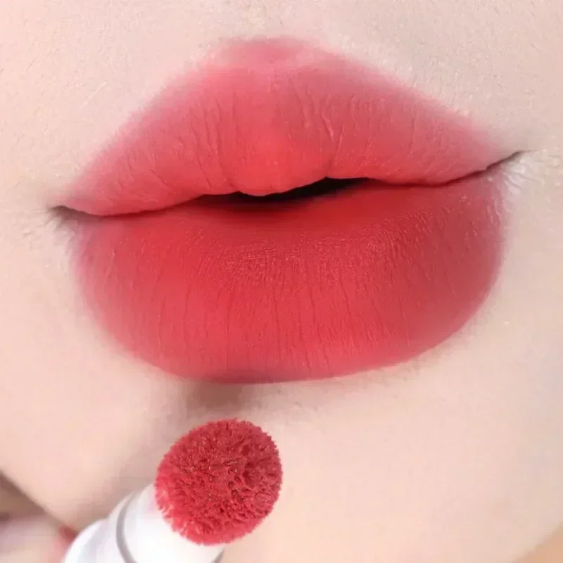 Fluffy Velvet Soft Liquid Lipstick Cream Waterproof Matte Nude Lip Gloss Pen Lasting Non-stick Cup Red Cheek Lips Tint Makeup