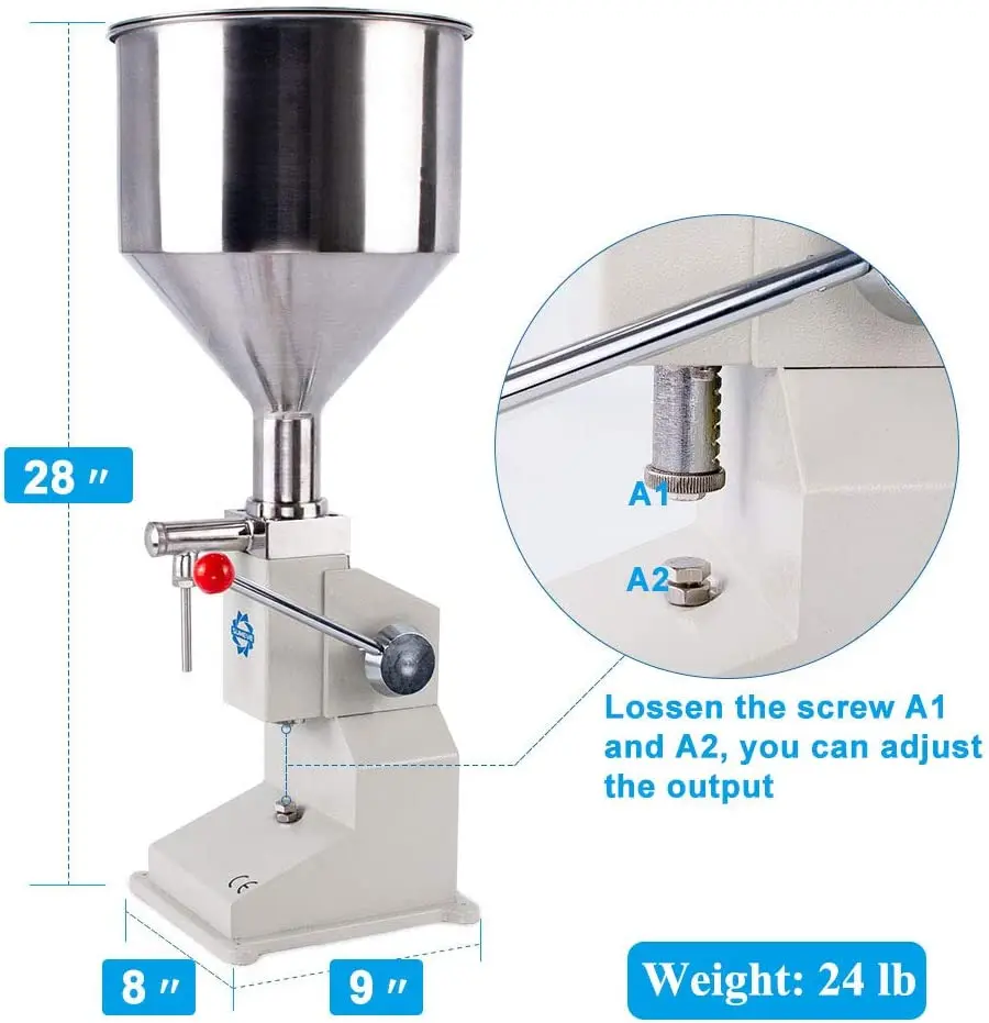 SUMEVE-máquina de llenado de botellas de pasta líquida Manual, champú de aceite de crema, líquido cosmético, maquinaria A03, 5-50ml