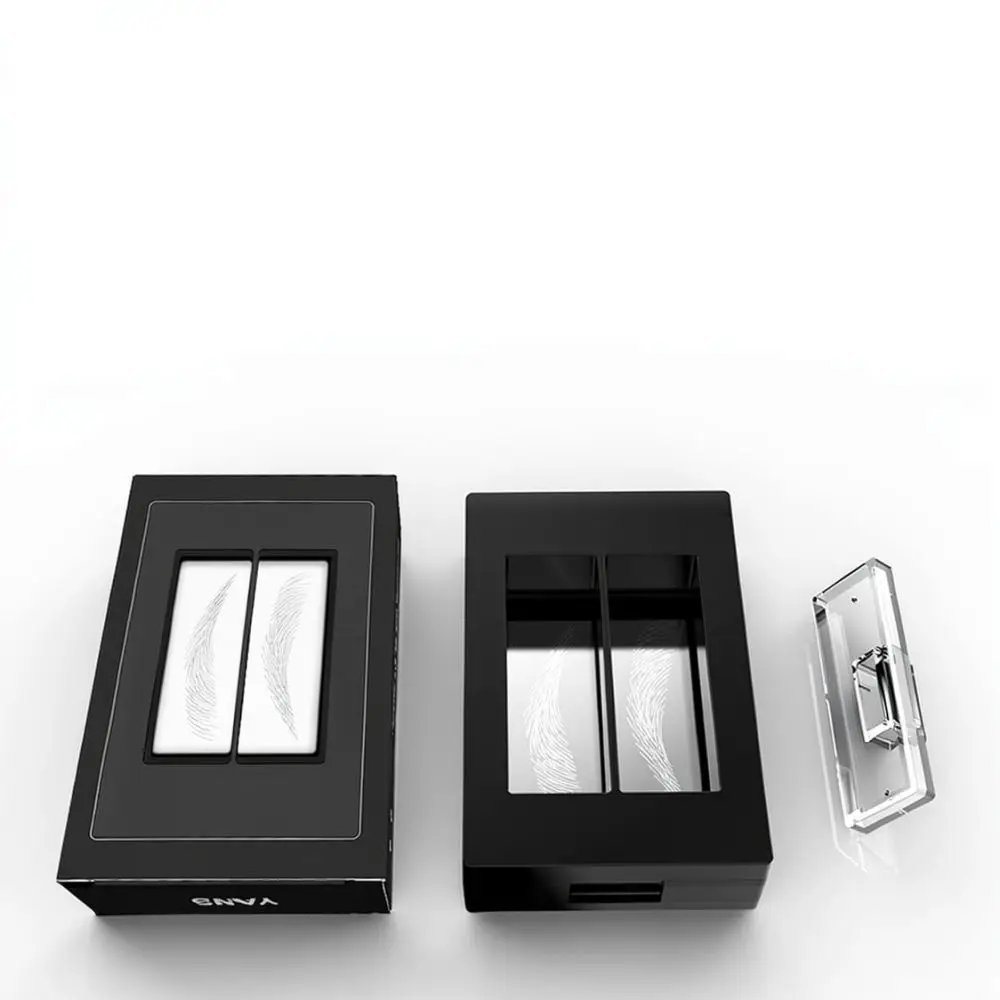 Waterproof Brow Stamp Stencil Kit Long Lasting Eyebrow Powder Shaping Makeup Tool Natural Finish Beauty Cosmetic Set