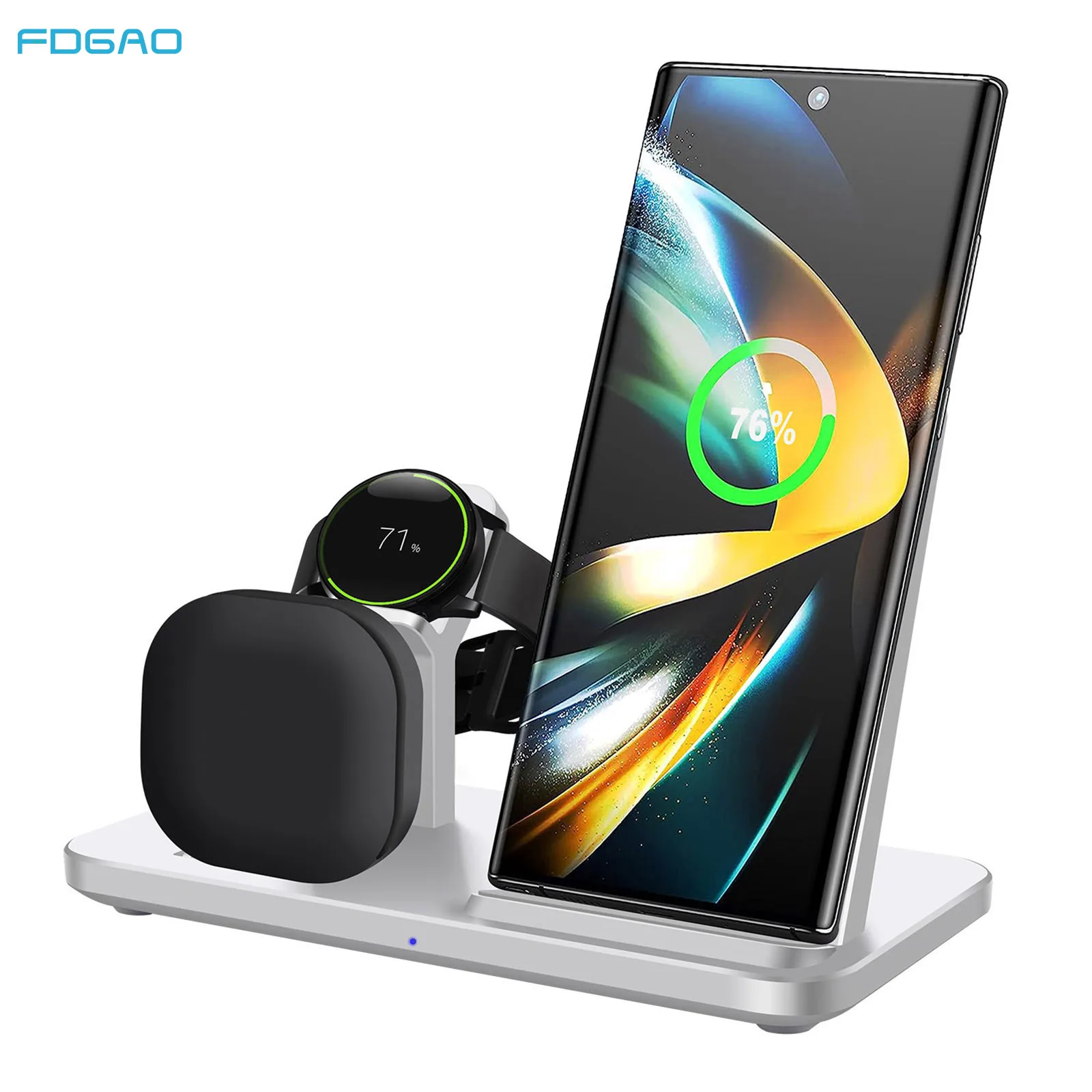 3 in 1 Wireless Charger For Samsung Galaxy S24 S23 S22 S21 Watch 6 pro/5/4/3 Active 1 2 Buds Pro Plus Fast Charging Station