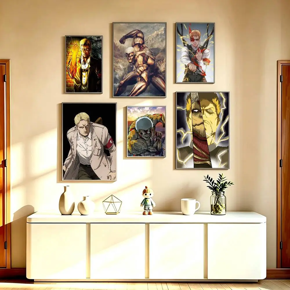 Cool Anime Character Reiner BraunS  Poster High Quality Dorm Living Room Aesthetic Wall Decoration Painting Stickers Gift