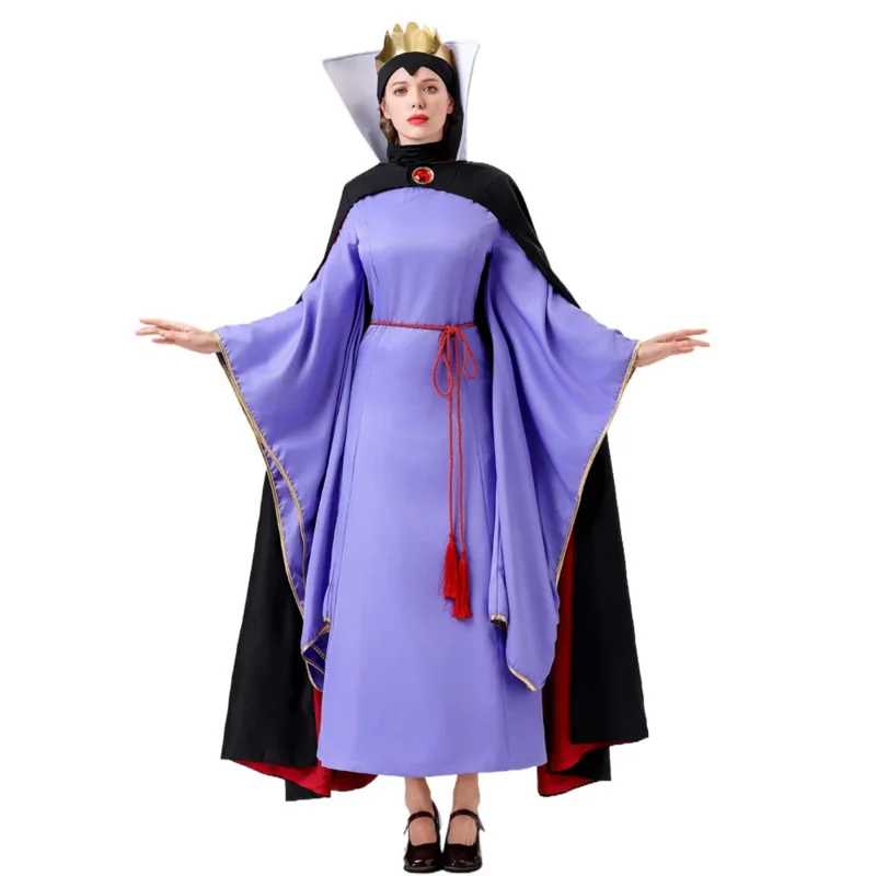 Anime Fairy Tale Snow Queen Cosplay Costumes Purim Poison Queen Dress Halloween Carnival Evil Queen Cosplay Performance Costumes