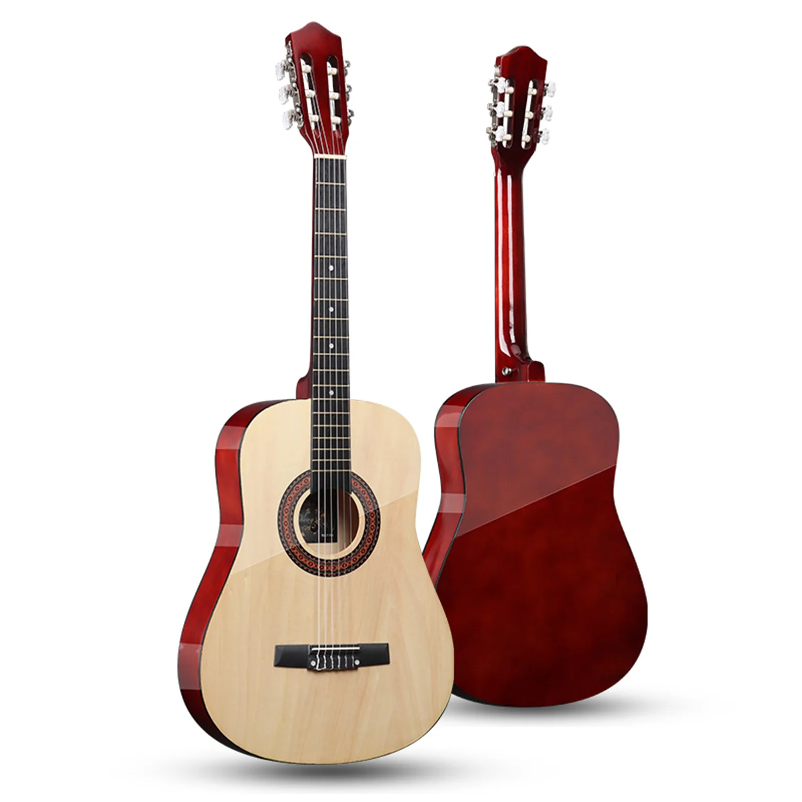 38'' Akustikgitarre 6 Saiten Holzgitarre Saiteninstrument Klassische Akustikgitarre für Anfänger