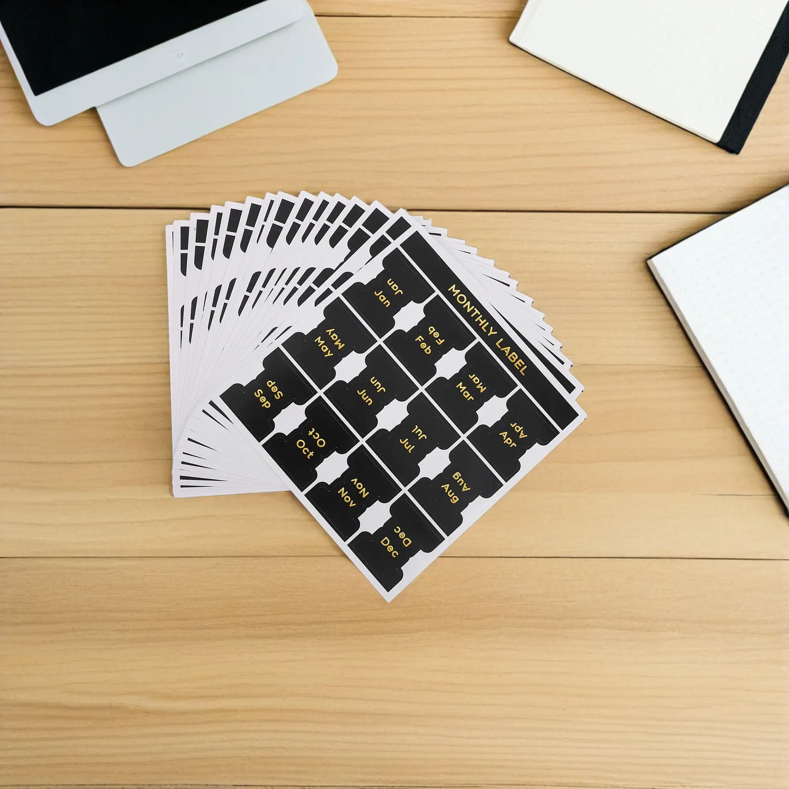 

15 листов самоклеящихся ежемесячных индексных закладок-стикеров для планировщика, ежедневника, блокнота, календаря, разделителя, этикетки, аксессуар для организации