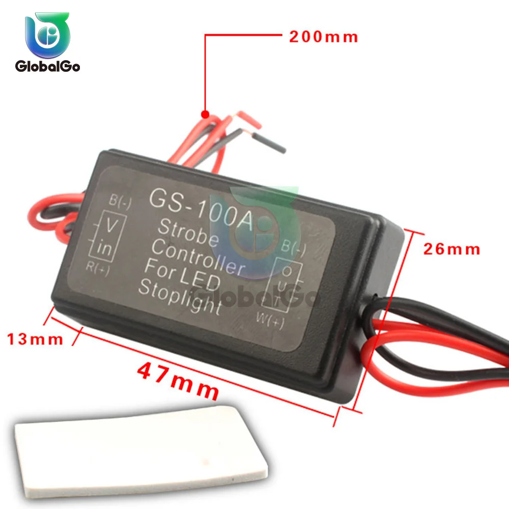 Universal 12-24V 2A 24W ตัวควบคุมความเร็วรอบโมดูลเบรครถ Light Flasher สำหรับรถยนต์รถจักรยานยนต์ LED เบรคหยุดสัญญาณ light
