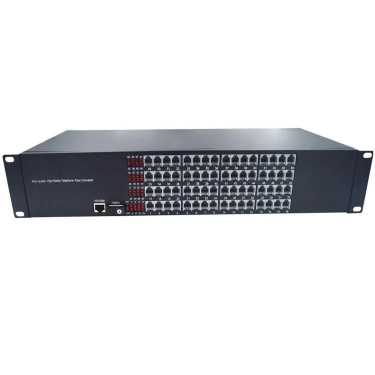 

64-Port PCM Multiplexer Telephone Line To Fiber Optic Transmitter System For FTTH Applications Type Fiber Optic Transceivers
