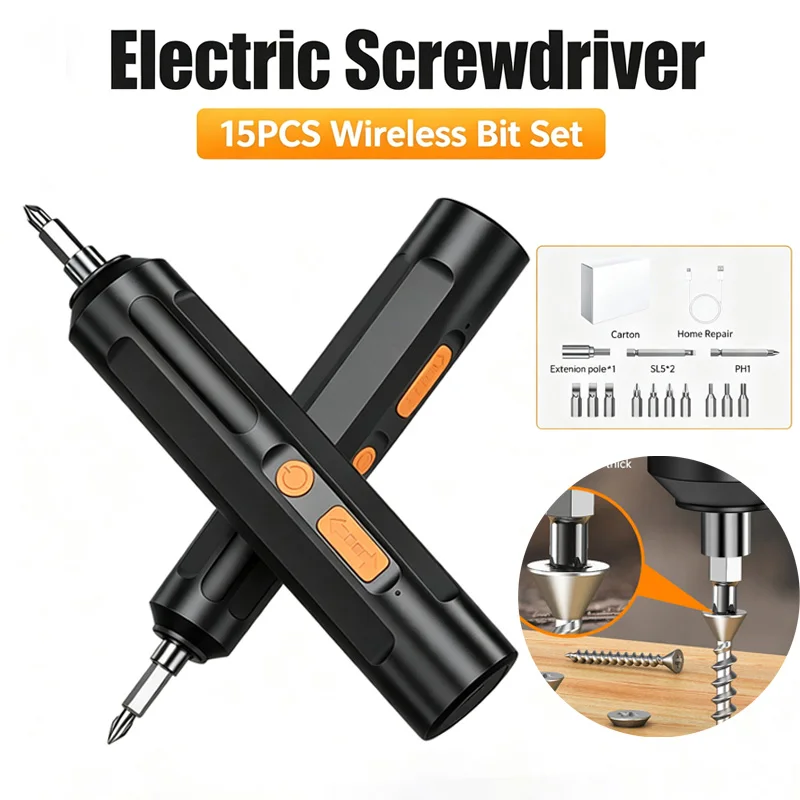 Electric Screwdriver Battery Rechargeable Screwdriver Drill Powerful Impact Electric Screw Driver Tools Powerful Impact New