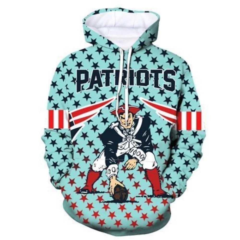 2024Hot Patriot Foreign Trade Europe and The United States Denver Broncos Hipster Men\'s Football Team Fleece Hoodie Direct Sales