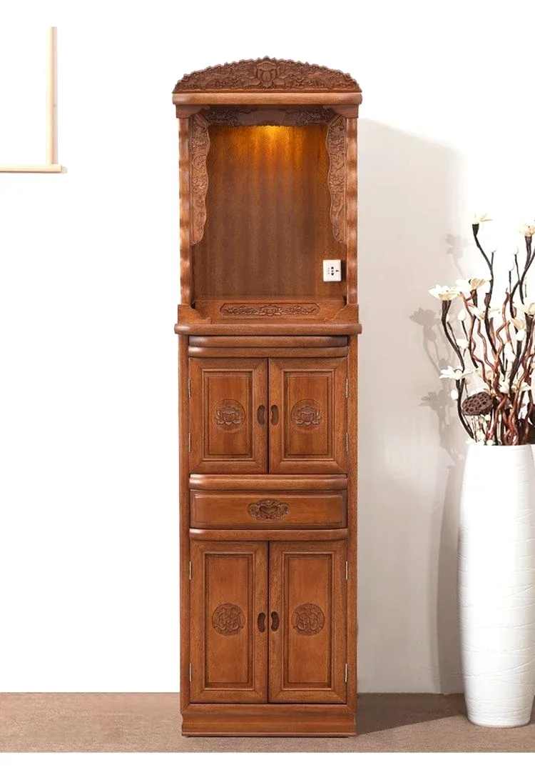 

Тумба-шкаф из массива дерева для буддийского алтаря, вертикальный, китайский стиль, для поклонения Богу Богатства