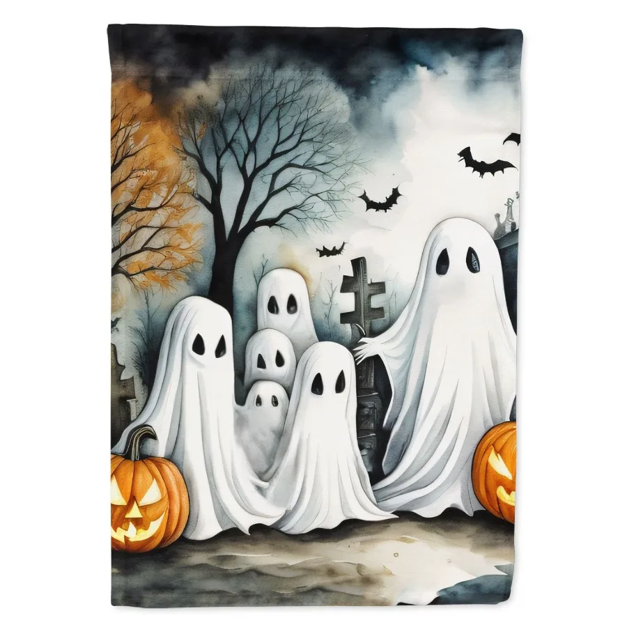 

Ghosts Spooky Halloween Garden Flag Mailbox Flag Drative Yard Flag Banner Outside Patio Artwork Yard Flower Beds Garden Size Mu
