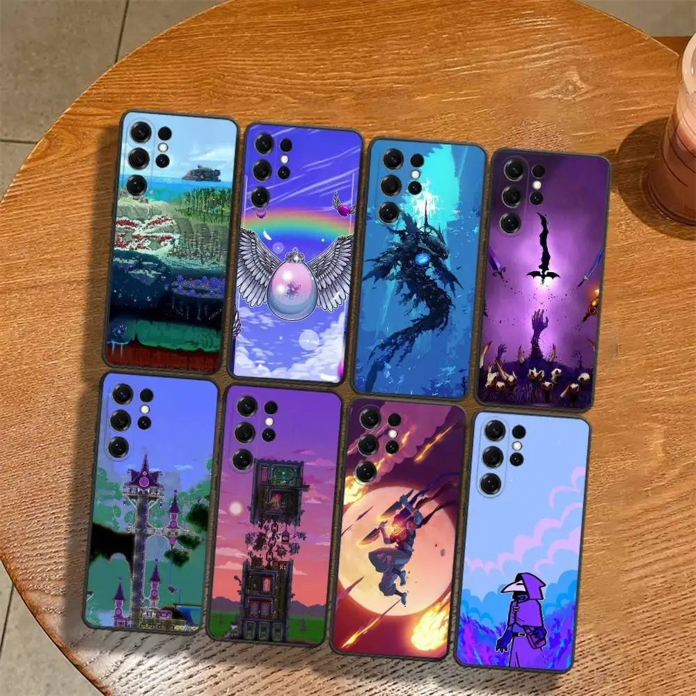 

Hot Game T-Terraria Phone Case For Samsung S 25,24,23,22,30,21,10,9,Ultra,Plus,Lite,FE,4,5G Black Soft Case