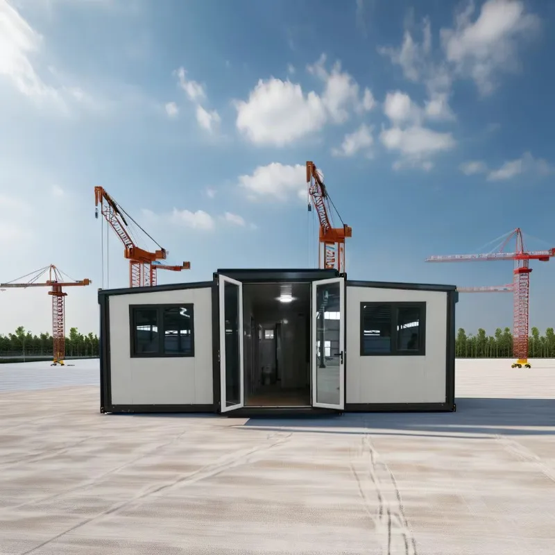 Modern Villa House 20ft Foldable Mobile Prefabricated Expandable Container Home with Full Bathroom 2/3 Bedrooms