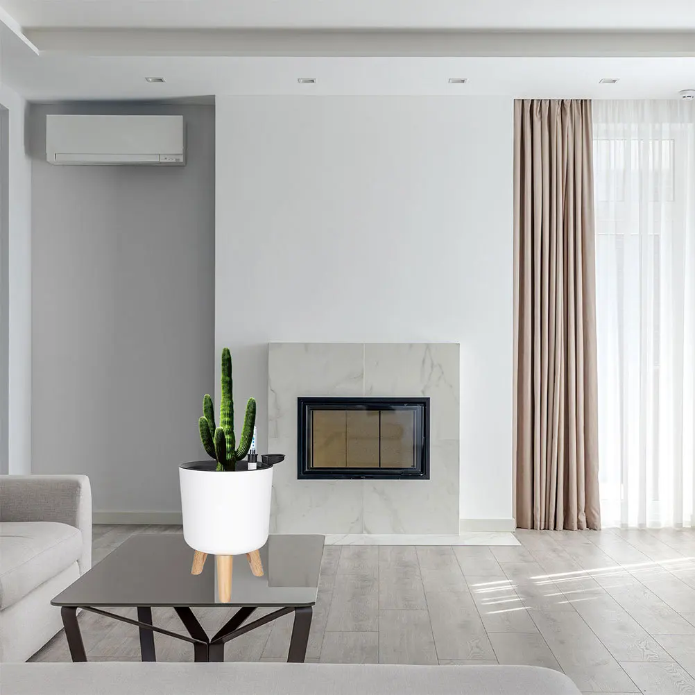 

1Set Self-Watering Flowerpot Planter Classic Color Automatic Water-Absorbing Pot with Water Level Indicator for Home Office