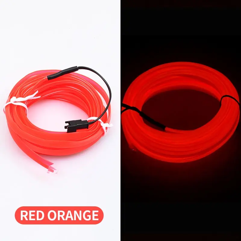 5m Auto Innen atmosphäre Beleuchtung LED-Streifen 5V DIY flexible el kaltes Licht Linie Rohr mit USB Auto Dekoration Umgebungs lampe