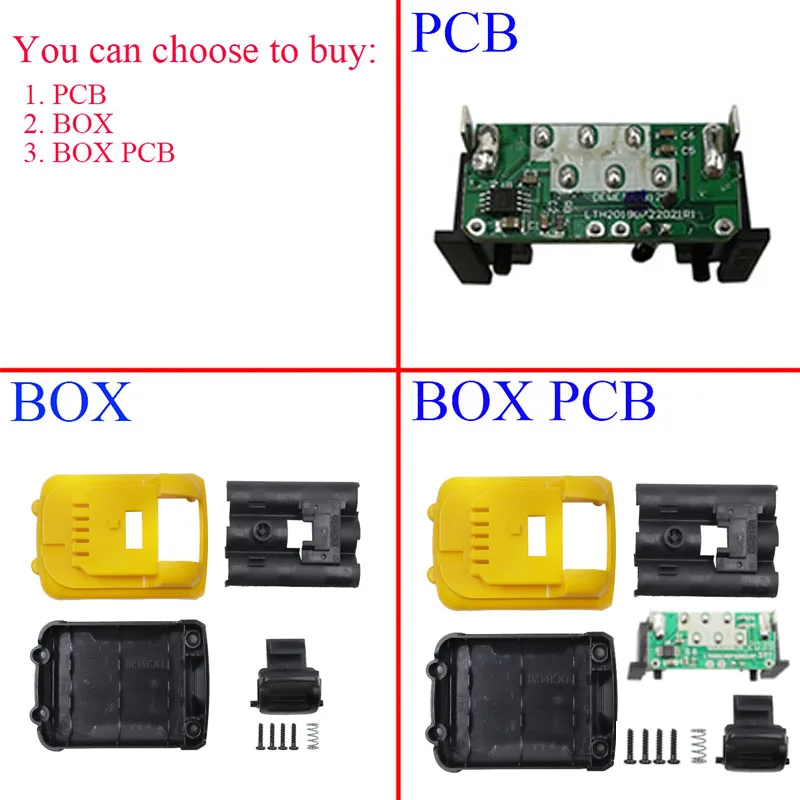

3X18650 DCB120 пластиковый корпус аккумулятора PCB зарядная плата коробка для DeWalt 10,8 В 12 В литий-ионный аккумулятор DCB125 DCB127 корпуса