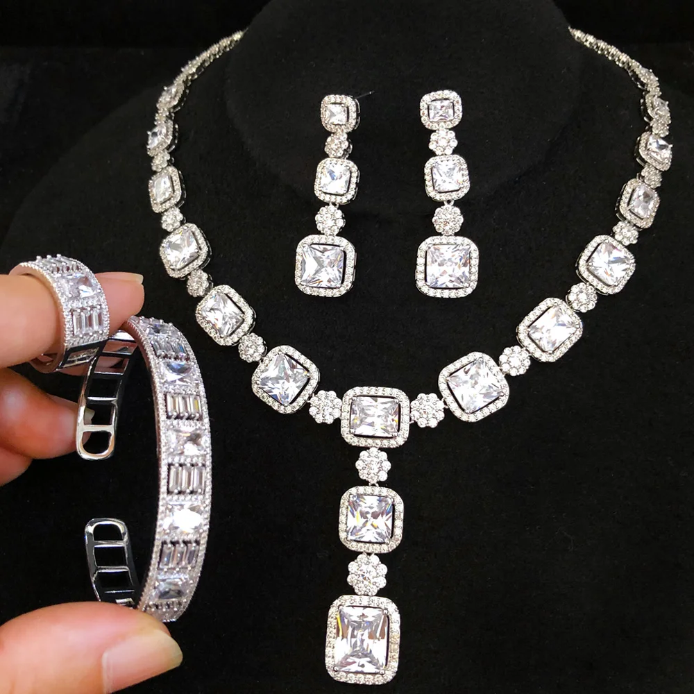 GODKI Luxury 2PCS Jewelry Set For Women Wedding Full Cubic Zircon Crystal CZ Dubai Bridal Jewelry Sets 2025 DRESS ACCESSARIES