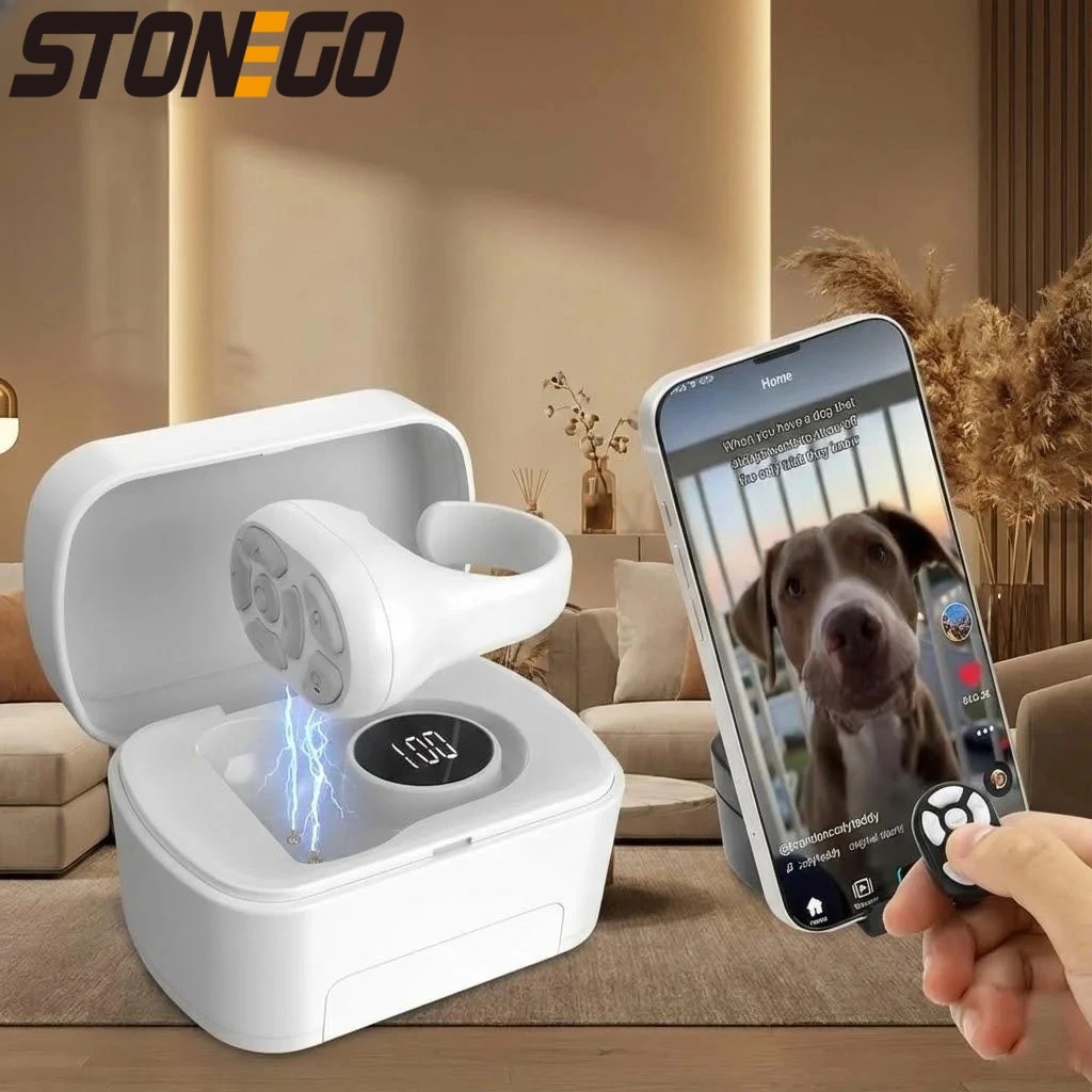 Rechargeable 7Button Scrolling Ring Clicker Selfie Video Controller Mobile Phone Wireless Remote Control