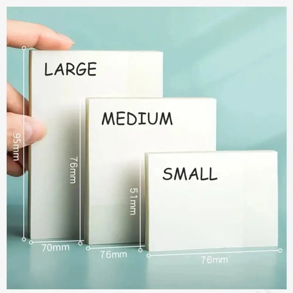 50 Sheets Reusable 50 Sheets Sticky Notes Transparent Waterproof Bookmark Marker Note Paper
