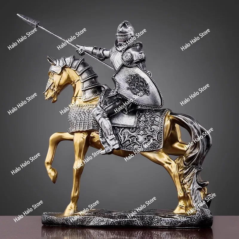 Retro armor knight ornament is a success, creative living room wine cabinet office decoration opening gift