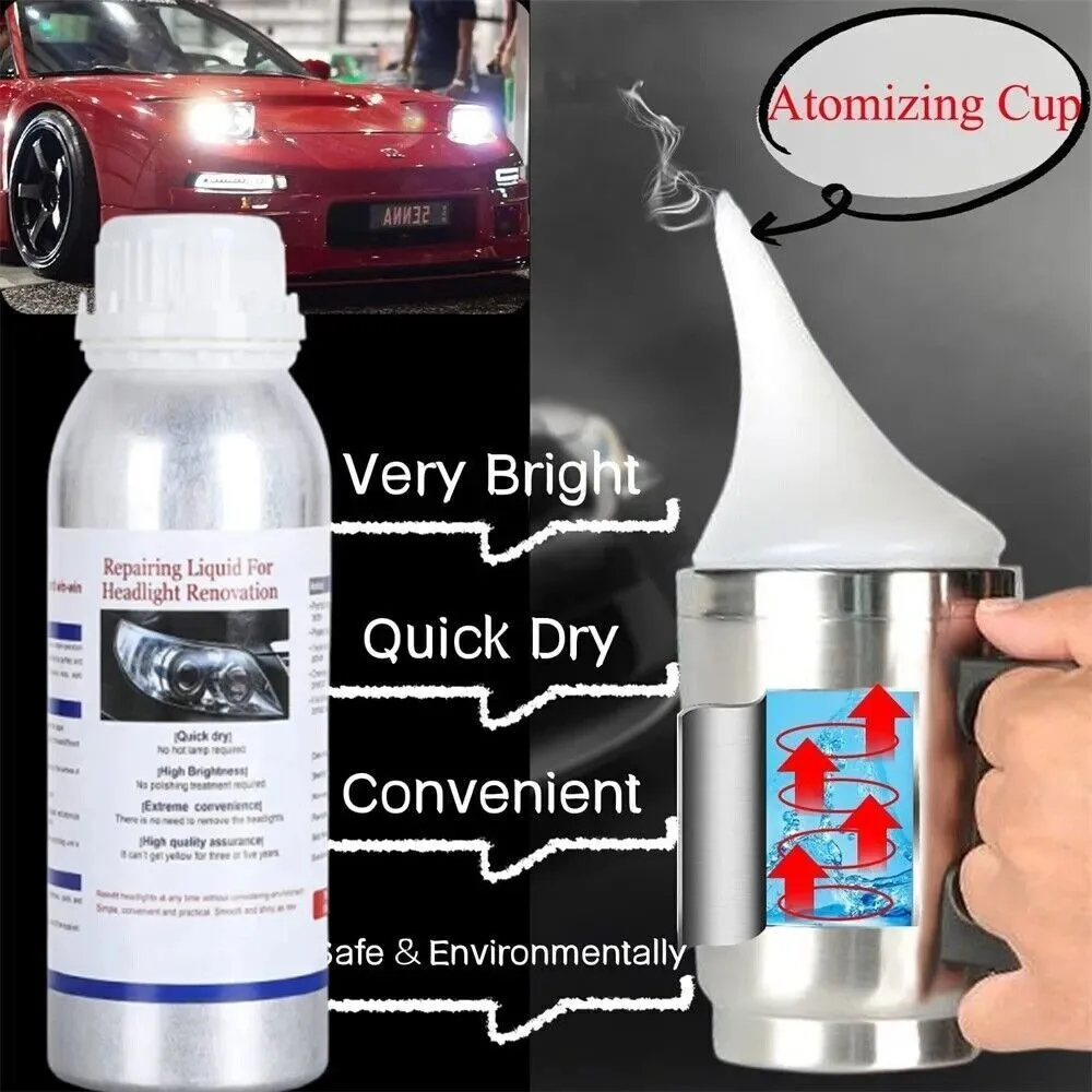 Headlight Polisher Recovery Headlamp Repair Tool Car Headlights Cleaner Chemical Headlight Polishing Fluid Kit