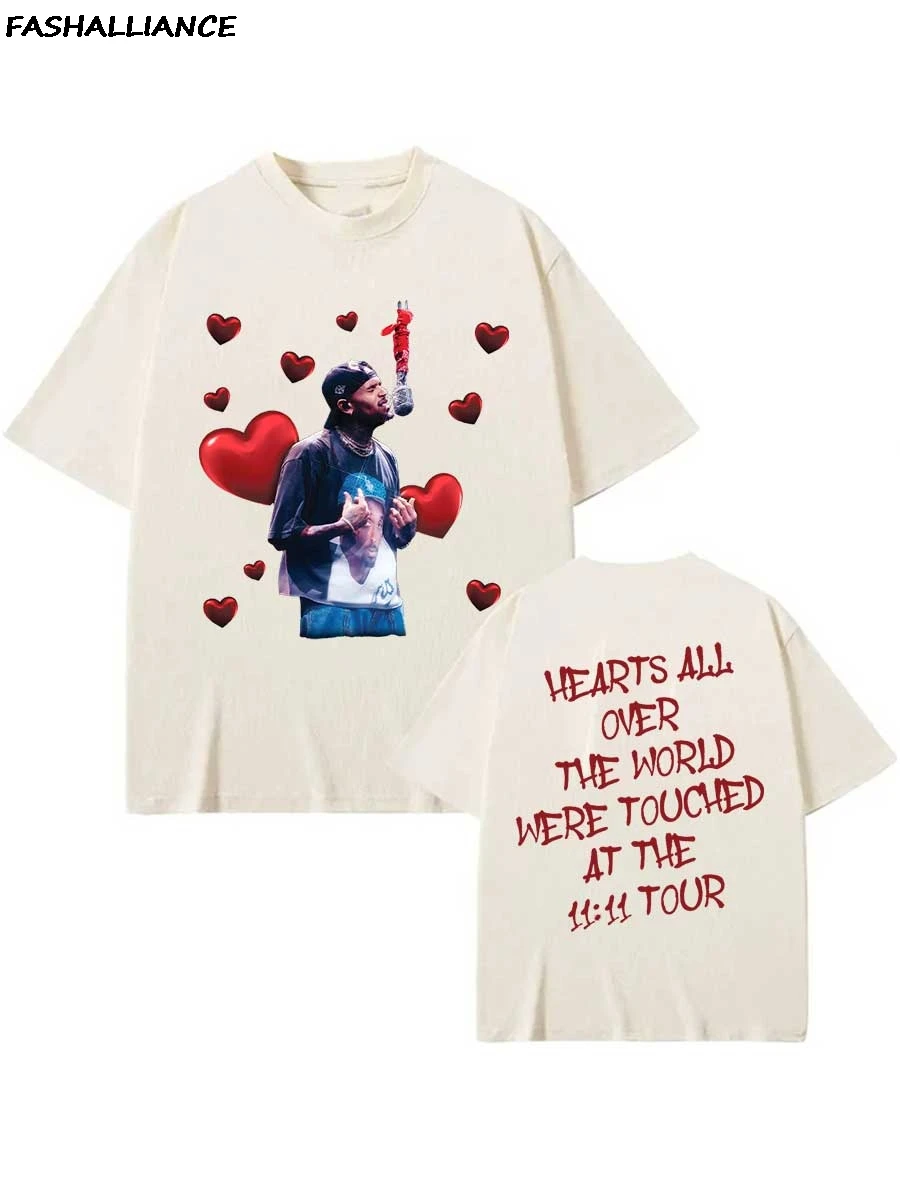 

Chris Brown Tag T-shirt Breezy Bowl XX Tour 2025 T-Shirts Men Hiphop O-Neck Short Sleeve T Shirt Streetwear Fans Gift CB16