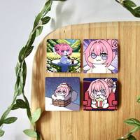 Anime Doro Meme 1pc Fridge Magnet Personalized Magnetic Photo Holder Durable Square Picture Surface Fridge Magnets
