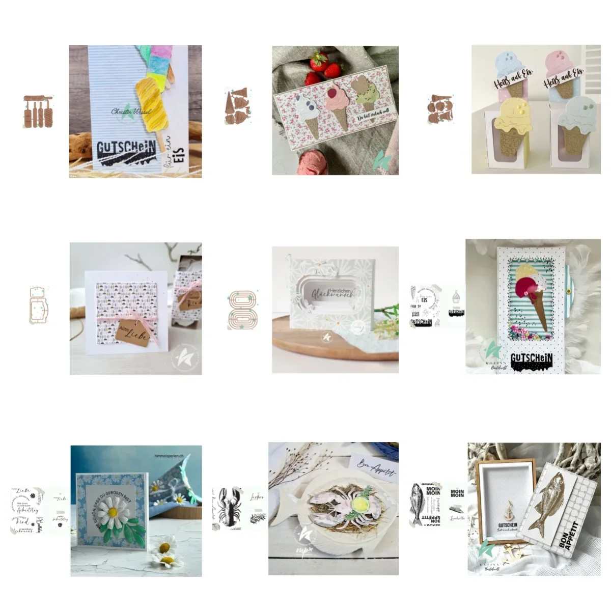 Neuankömmling Presell Ice Cream Stanzformen und Stempel für DIY Scrapbooking/Fotoalbum, dekorative Prägung, DIY-Papierkarten