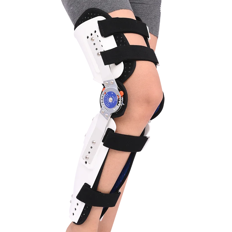 Knee immobilizer hinged knee ankle foot orthosis support lower limb brace knee fracture leg brace