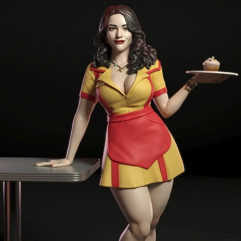 

1/24 Scale Die-Cast Resin Figure Model Kit Beautiful Waitress Max NSFW Hobby Miniature Toys Unassembled Unpainted DIY Diorama