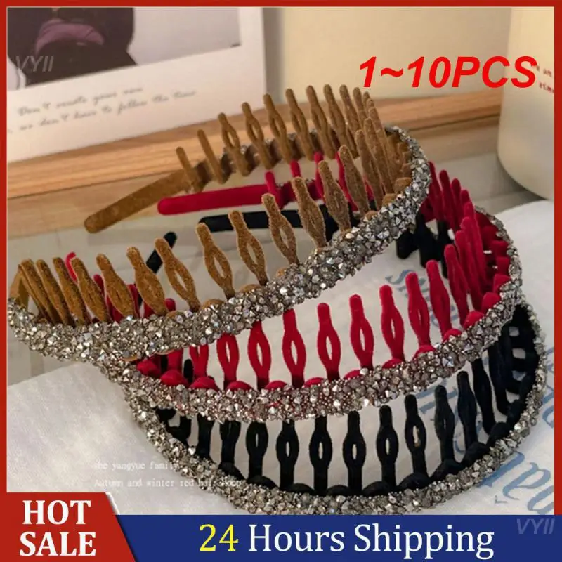 1~10PCS Face Headband Soft To The Touch Medieval Ladies Crystal Headband Hair Accessories Crystal Headband Best Seller