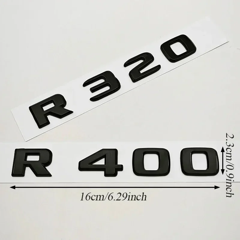 Glossy Black For Mercedes Benz R Class R300L R350L R320 R400 R500 Trunk Letter Emblem Badge Logo Car Styling Sticker Accessories