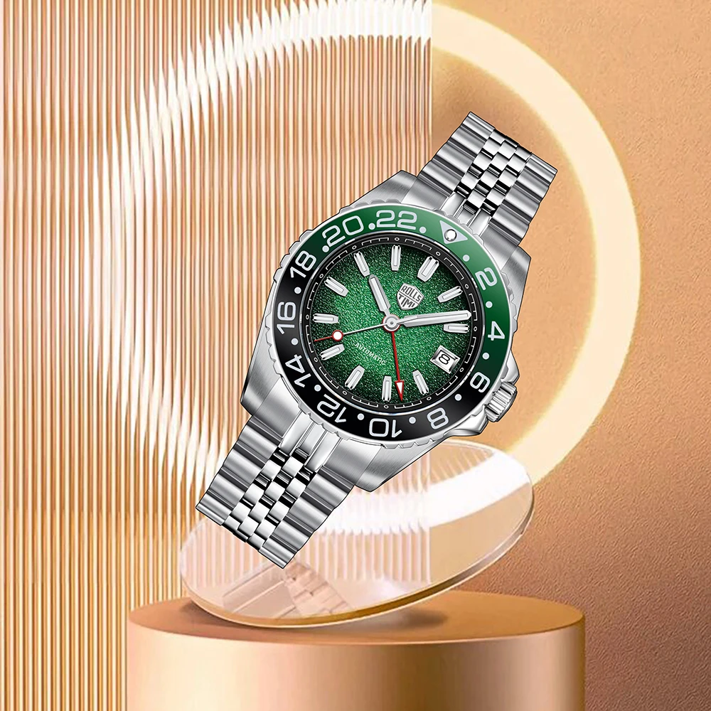 ساعة ميكانيكية جديدة للرجال من Rollstimi 2025، عصرية من الفولاذ المقاوم للصدأ، عالية الجودة، متعددة الوظائف، مقاومة للماء، عرض التاريخ