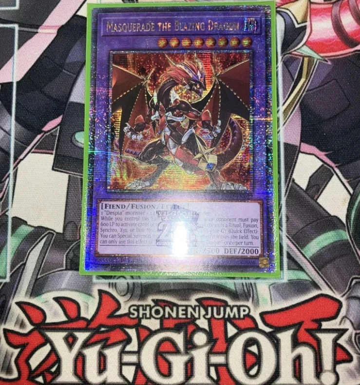 Yugioh KONAMI TCG RA02-EN022 Masquerade the Blazing Dragon 25th Quarter Century Secret English 1st Edition Collection Mint Card