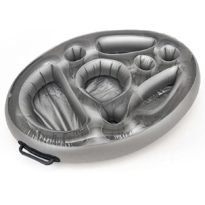 

Inflatable beverage holder cup holder, porous coaster, inflatable mobile phone mat, pool water cup tray.