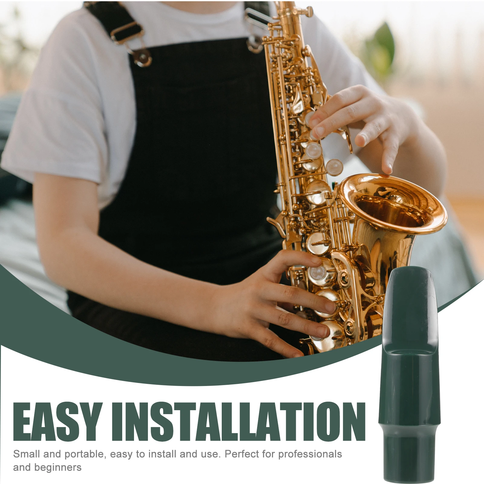 

Plastic Saxophone Mouthpiece Replacement for Reeds Tube Head Alto Instrument Accessory Durable Easy Musical Beginner