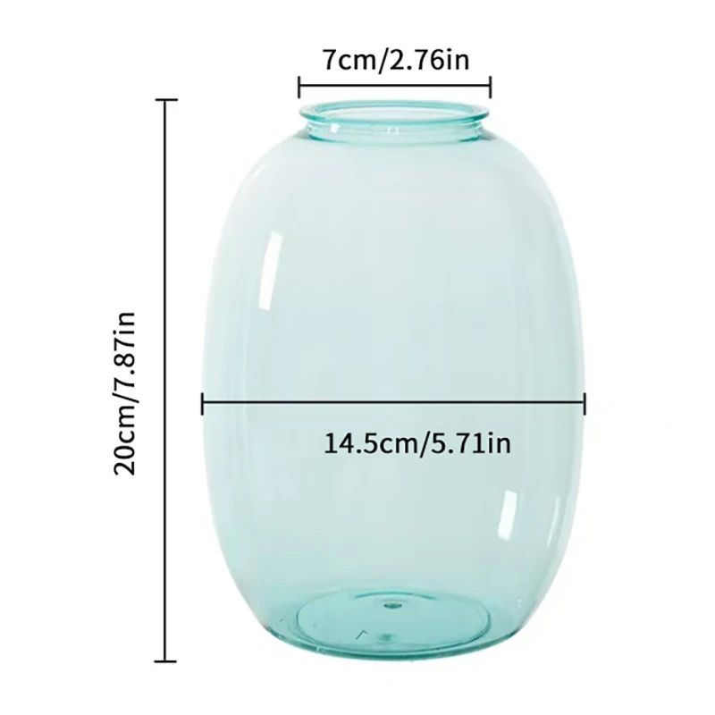 

Mini Transparent Plastic Flowerpot Indoor Hydroponic Plant Pot for Home Bonsai Decoration Tabletop Garden Supplies