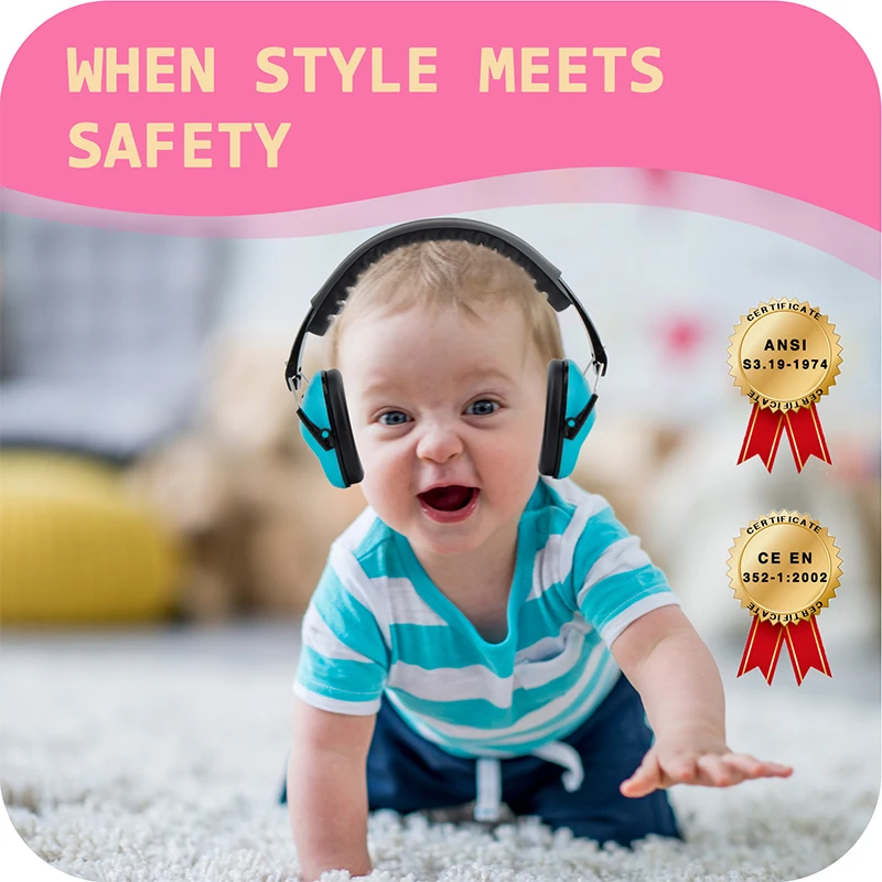 Children Kids Ear Protector Earmuffs Kids 26dB Hearing Protection Soundproof Headphone Safety Reduction Ear Muff Noise Cancellin