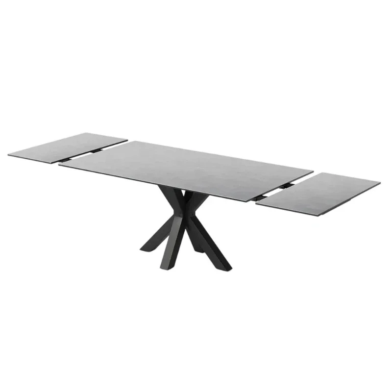Italian telescopic dining table rock slab home modern simple 220cm rectangular dining table chair high-end light luxury