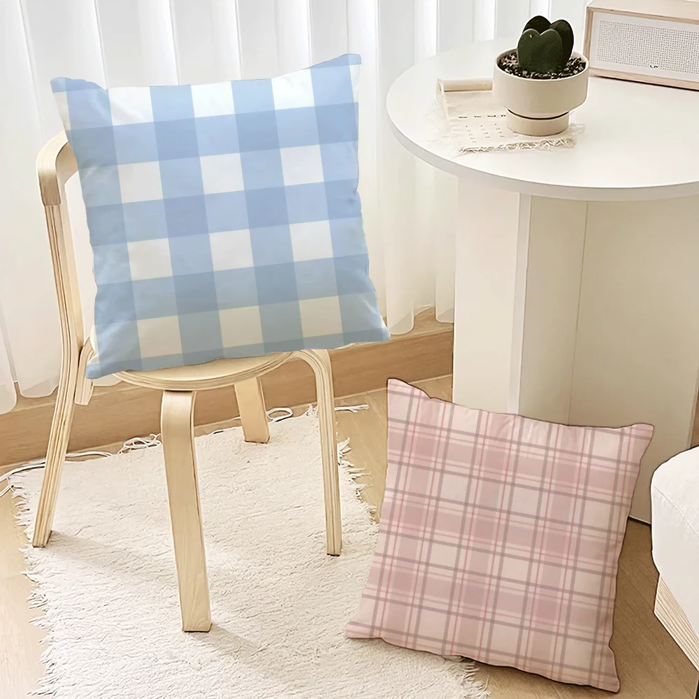 Simple Grid Fashion cushion cover Room Home Sofa living Office Coffee Shop Car Printing Decoration Nordic Simplicity Cover