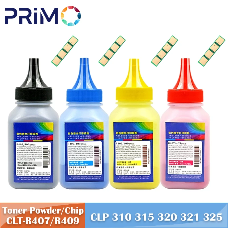 

Europe R407 R409 CLT-R407 CLT-R409 Toner Powder With Chip for Samsung CLP 310 315 320 321 325 326 CLX 3170 3175 3180 3185 3186